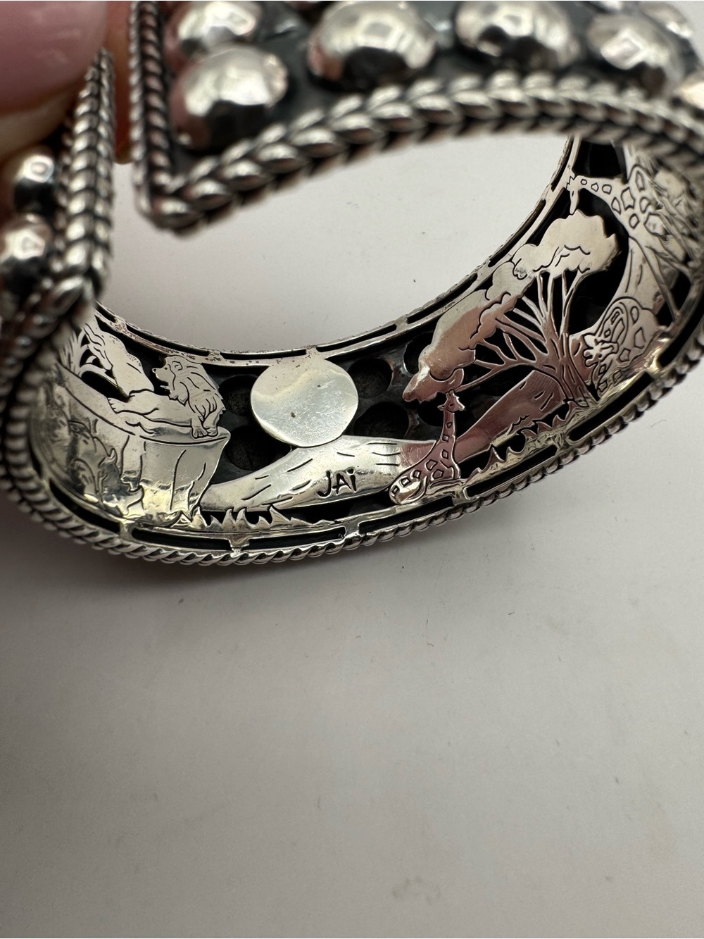 JAI Sterling Silver Cuff Bracelet - Picture 4 of 7